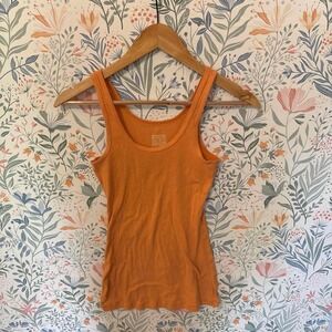 Y2K Mossimo Supply Co‎ Long and Lean Ribbed Tank Top Orange